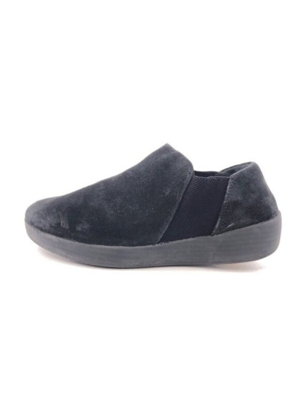 FitFlop SuperChelsea Black Suede Slip-On Boots 7